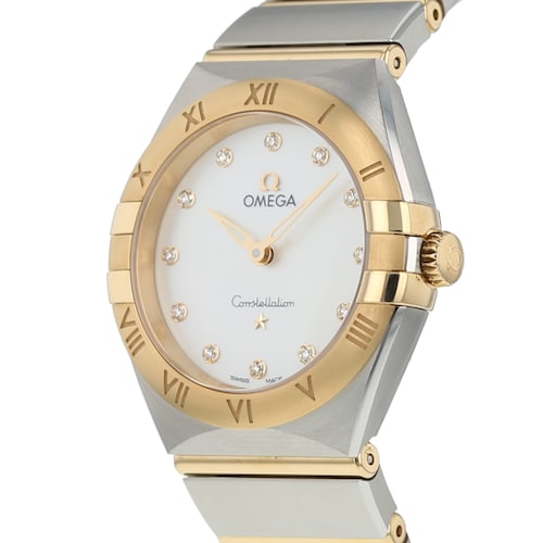 Omega Constellation Manhattan Mother of Pearl Dial Two Tone Steel Strap Watch for Women - 131.20.28.60.55.002