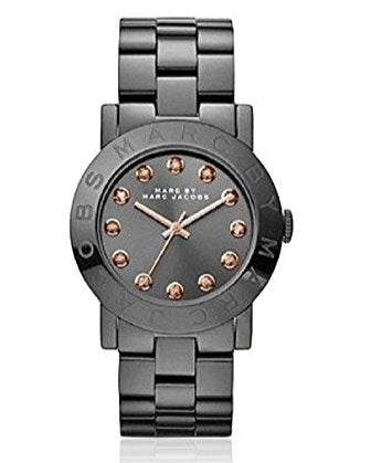 Marc Jacobs Rock Crystal Grey Dial Grey Steel Strap Watch for Women - MBM8596