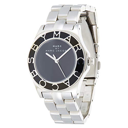 Marc Jacobs Blade Black Dial Silver Steel Strap Watch for Women - MBM3058