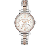 Michael Kors Sofie Chronograph White Dial Two Tone Steel Strap Watch For Women - MK4353