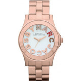 Marc Jacobs Rivera White Dial Rose Gold Steel Strap Watch for Women - MBM3138