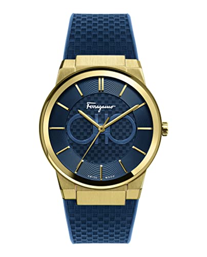 Salvatore Ferragamo Sapphire Blue Dial Blue Rubber Strap Watch for Men - SFHP00220