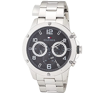 Tommy Hilfiger Blaze Chronograph Black Dial Silver Steel Strap Watch For Men - 1792029