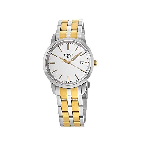 Tissot T Classic Dream White Dial Two Tone Steel Strap Watch for Men - T033.410.22.011.01