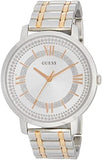 Guess Montauk Silver Dial Two Tone Steel Strap Watch For Women - W0933L6