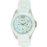 Fossil Ceramic White Dial White Ceramic Strap Watch for Women - CE1002