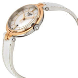 Tissot T Lady Flamingo Mother of Pearl White Dial White Leather Strap Watch For Women - T094.210.26.111.01