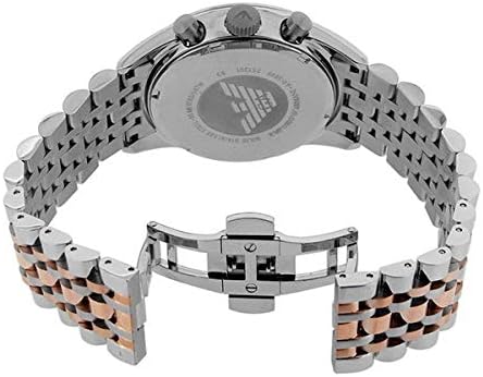 Emporio Armani Sportivo Chronograph Silver Dial Two Tone Steel Strap Watch For Men - AR5999