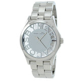 Marc Jacobs Henry Transparent Silver Dial Silver Steel Strap Watch for Women - MBM3205