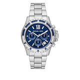 Michael Kors Everest Chronograph Blue Dial Silver Steel Strap Watch For Women - MK7237