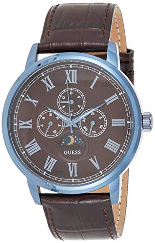 Guess Delancy Analog Brown Dial Brown Leather Strap Watch For Men - W0870G3