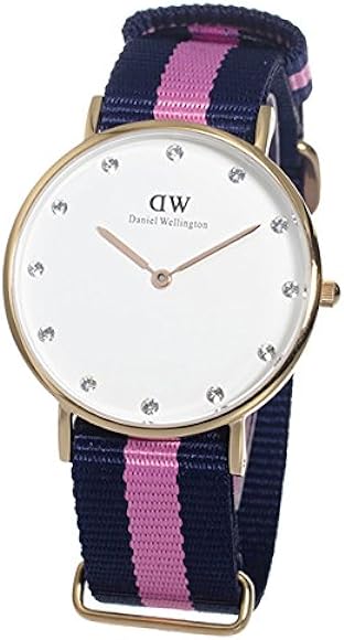 Daniel Wellington Classy Winchester White Dial Two Tone NATO Strap Watch For Women - DW00100077