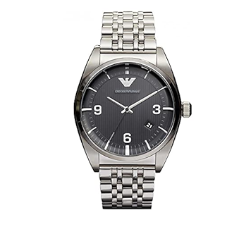 Emporio Armani Classic Analog Black Dial Silver Steel Strap Watch For Men - AR0369