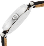 Tissot T Lady Flamingo Mother of Pearl White Dial Black Leather Strap Watch for Women - T094.210.16.111.00