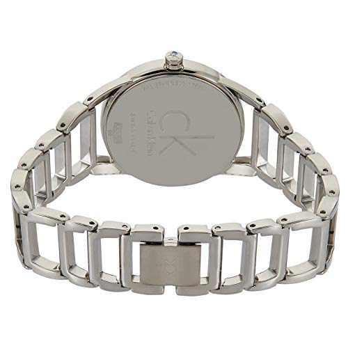 Calvin Klein Stately Pink Mother of Pearl Dial Silver Steel Strap Watch for Women - K3G2312E