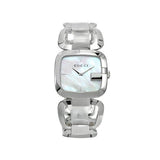 Gucci G-Class Mother of Pearl Dial Silver Steel Strap Watch For Women - YA125404