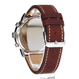 Tommy Hilfiger Jake Multifunction White Dial Brown Leather Strap Watch for Men - 1791230