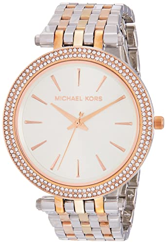 Michael Kors Darci Silver Dial Two Tone Stainless Steel Strap Watch for Women - MK3203