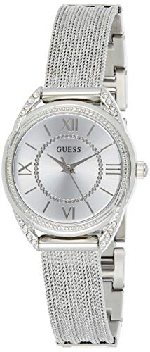 Guess Whisper Silver Dial Silver Mesh Bracelet Watch for Women - W1084L1