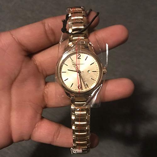Burberry The Classic Champagne Dial Gold Steel Strap Watch for Women - BU10109