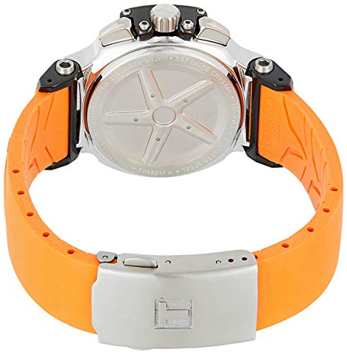 Tissot T Race Chronograph Black Dial Orange Rubber Strap Watch for Women - T048.217.27.057.00