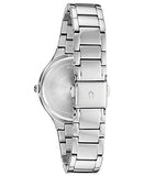 Bulova Crystal Collection Mother of Pearl Dial Silver Steel Strap Watch for Women - 96L263