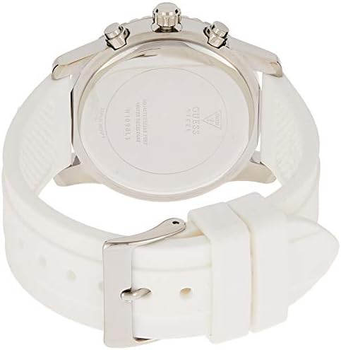 Guess Zena Analog White Dial White Rubber Strap Watch For Women - W1094L1