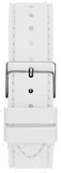Guess Princess Crystals Silver Dial White Silicone Strap Watch For Women - GW0439L1