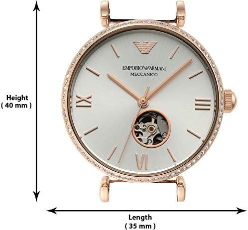 Emporio Armani Gianni T-Bar Analog White Dial Two Tone Steel Strap Watch For Women - AR60019