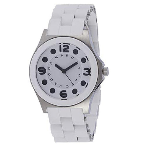Marc Jacobs Pelly White Dial White Silicone Strap Watch for Women - MBM2503