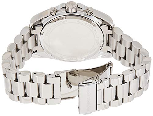 Michael Kors Bradshaw Chronograph Silver Dial Silver Steel Strap Watch For Women - MK6537