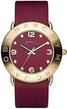 Marc Jacobs Amy Red Dial Burgundy Leather Strap Watch for Women - MBM1152