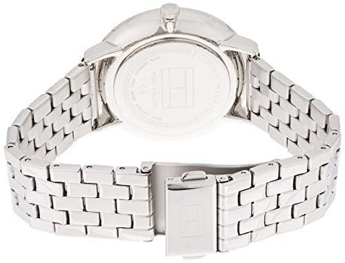 Tommy Hilfiger Jenna Quartz White Dial Silver Steel Strap Watch for Women - 1782068