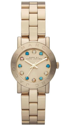 Marc Jacobs Amy Dexter Gold Dial Gold Steel Strap Watch for Women - MBM3218
