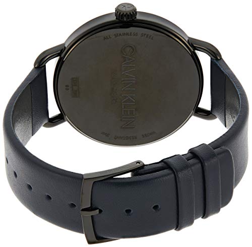 Calvin Klein Even Blue Dial Blue Leather Strap Watch for Men - K7B214VN
