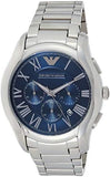 Emporio Armani Chronograph Quartz Blue Dial Silver Steel Strap Watch For Men - AR11082
