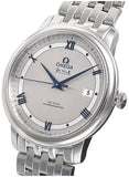 Omega De Ville Prestige Co-Axial Rhodium Silver Dial Silver Steel Strap Watch for Men - 424.10.40.20.02.001
