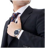 Omega De Ville Prestige Co-Axial Orbis Blue Dial Silver Steel Strap Watch for Men - 424.10.40.20.03.001