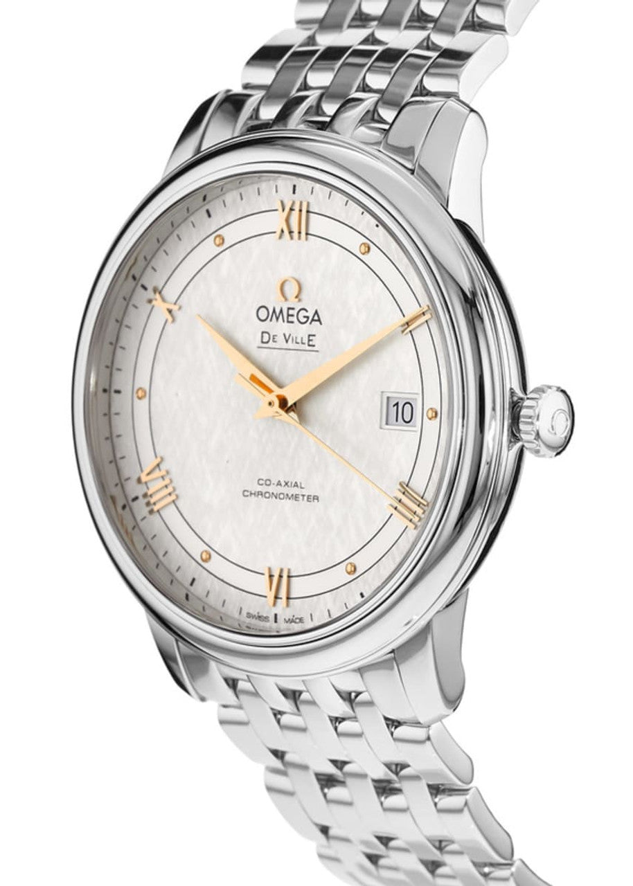 Omega De Ville Prestige Co Axial Silver Dial Silver Steel Strap Watch for Men - 424.10.40.20.02.004