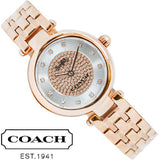 Coach Park Silver Dial Rose Gold Steel Strap Watch for Women - 14503736