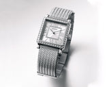 Guess Highline White Dial Silver Mesh Bracelet Watch For Women - W0826L1