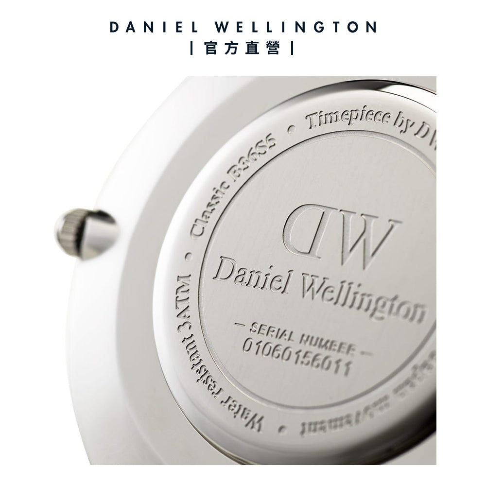 Daniel Wellington Classic Reading White Dial Black Leather Strap Watch For Men - DW00100028
