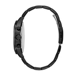 Guess Atlas Chronograph Black Dial Black Steel Strap Watch For Men - W0668G5