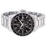 Maserati SFIDA Chronograph Black Dial Silver Steel Strap Watch For Men - R8873640015