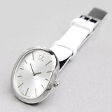 Calvin Klein Incentive White Dial White Leather Strap Watch for Women - K3P231L6