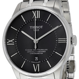 Tissot T Classic Chemin Des Tourelles Chronometer Black Dial Silver Steel Strap Watch For Men - T099.408.11.058.00