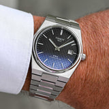 Tissot Powermatic 80 Automatic Gradient Blue Dial Silver Steel Strap Watch for Men - T137.407.11.051.01