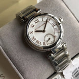 Michael Kors Skylar Quartz White Dial Silver Steel Strap Watch For Women - MK5970