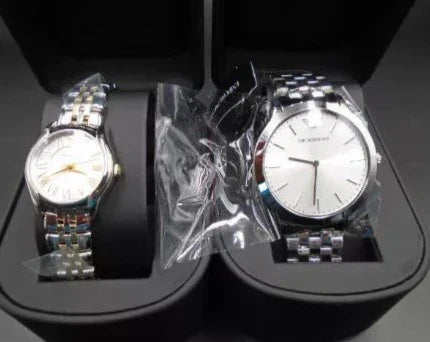 Emporio Armani Classic Quartz Silver Dial Silver Steel Strap Watch For Men - AR1745