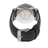 Daniel Wellington Classy Sheffield White Dial Black Leather Strap Watch For Women - DW00100080